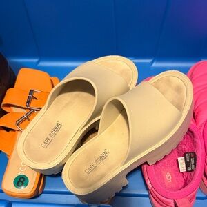 Cape Robbin Cream Mules for Women